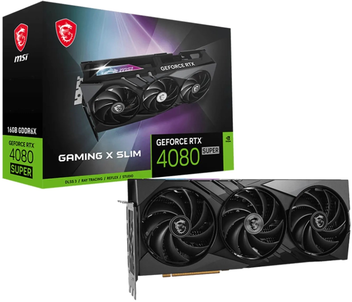 Видеокарта MSI Nvidia GeForce RTX 4080 SUPER 16G GAMING X SLIM