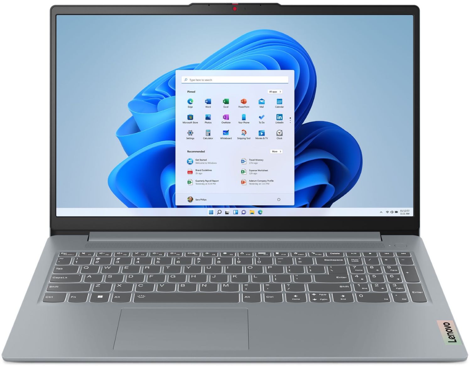 Ноутбук Lenovo IdeaPad Slim 3 15IAH8 (83ER00NFRA) Arctic Grey