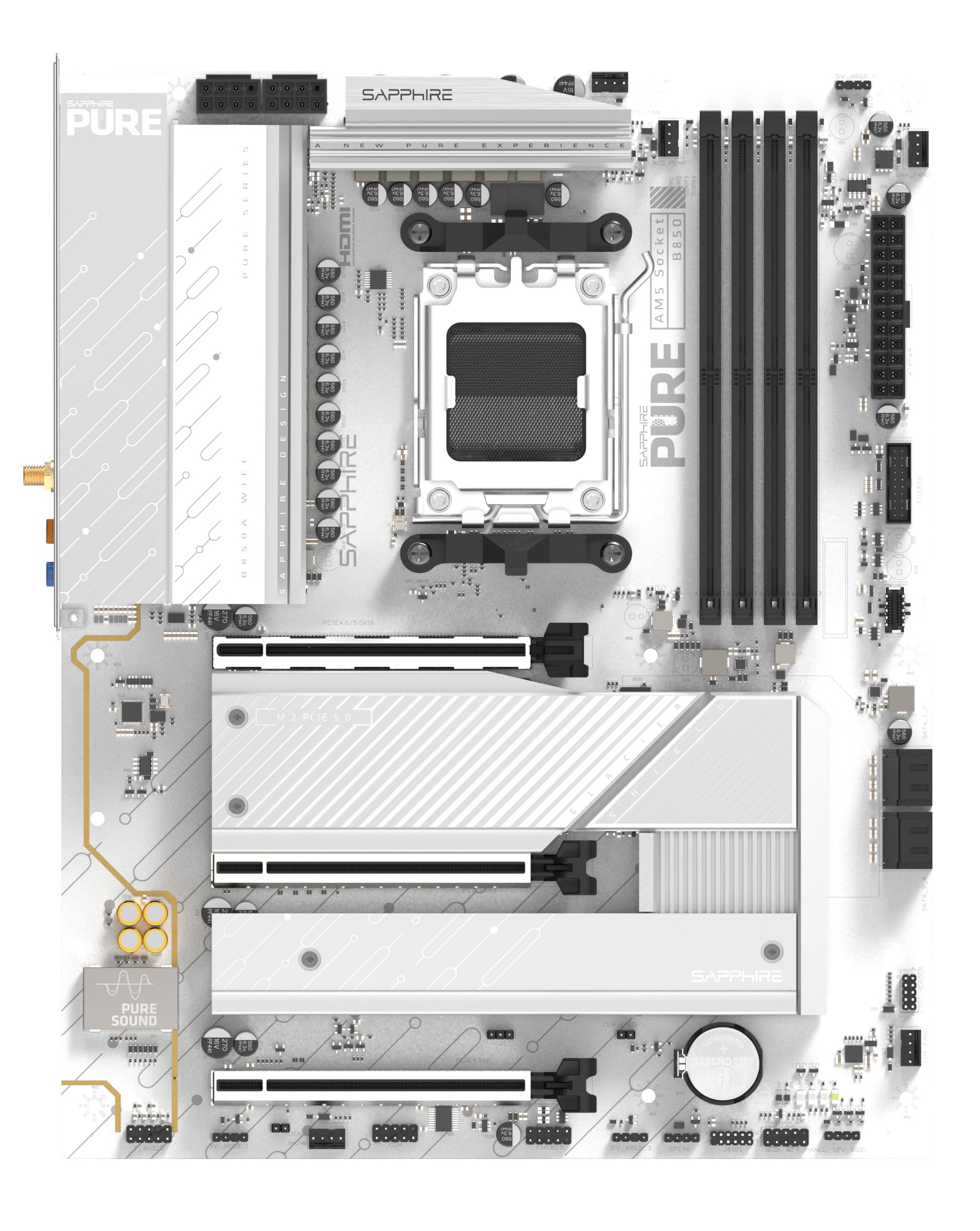 Материнская плата Sapphire PURE B850A WIFI7 DDR5 (52123-11-40G