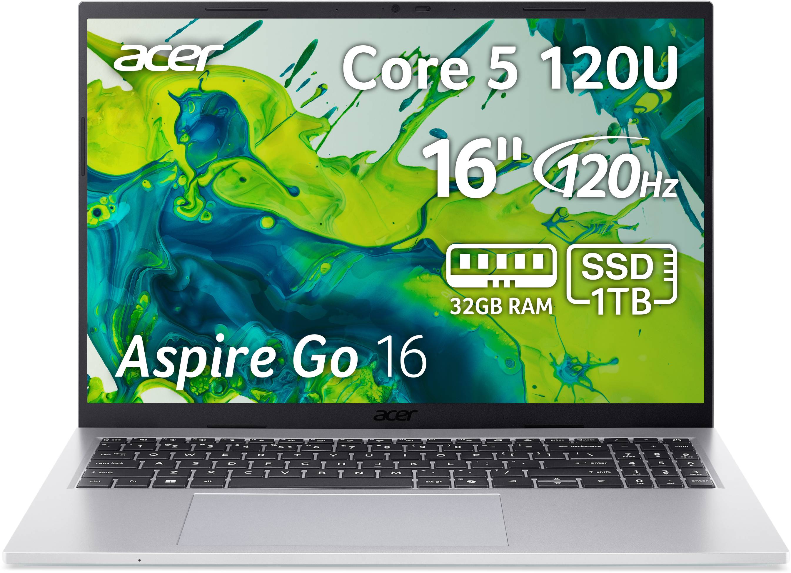 Ноутбук Acer Aspire Go 16 AG16-71P (NX.JTHEU.00A) Pure Silver