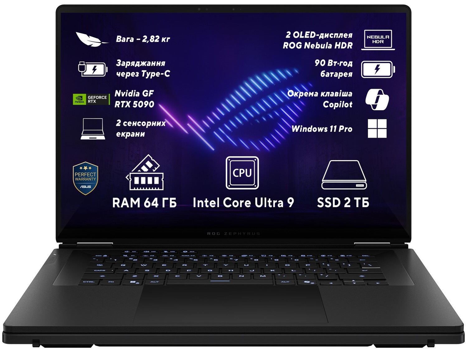Ноутбук игровой Asus ROG Zephyrus Duo GX651AX-SR100X Stellar Grey
