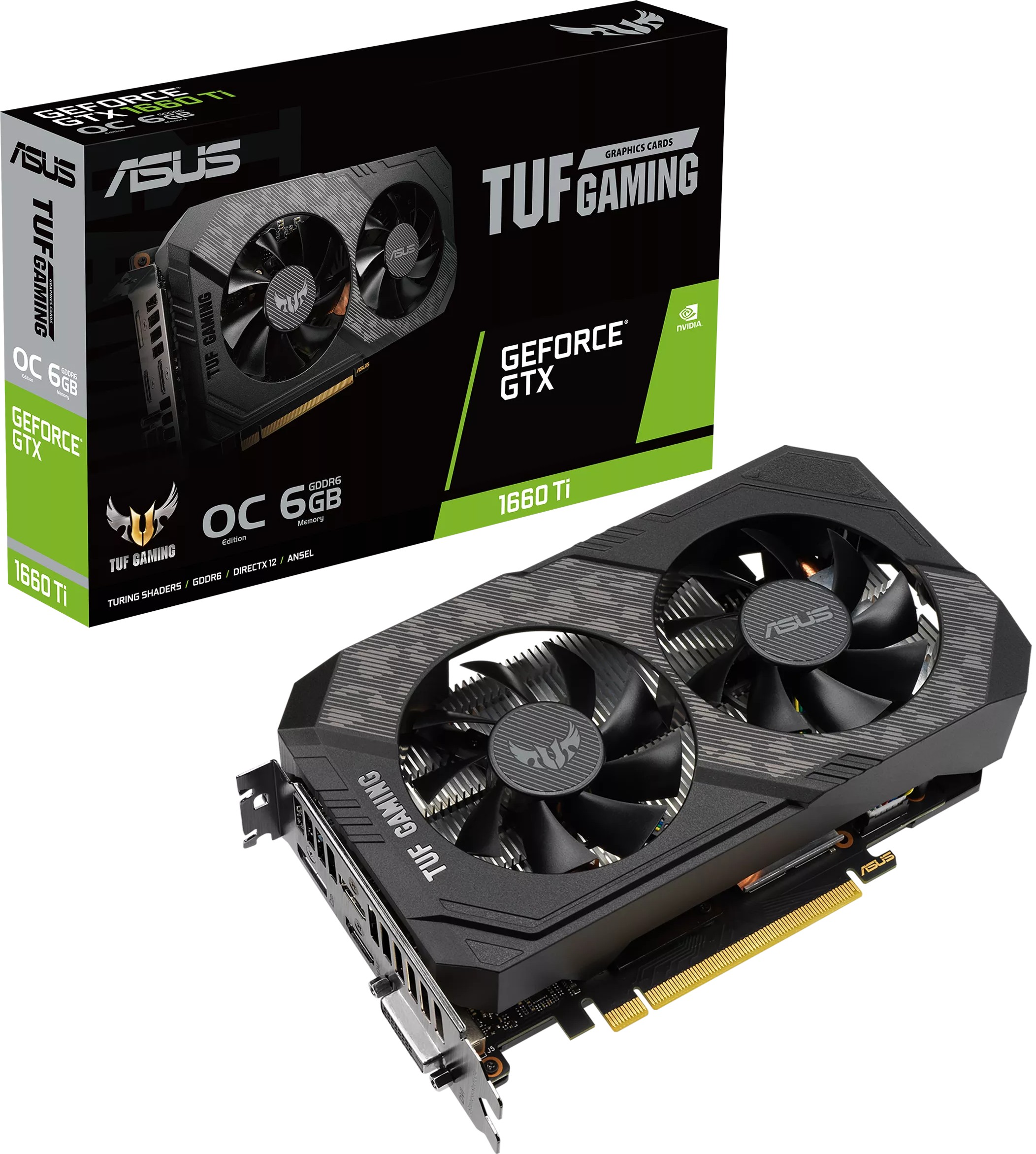 Видеокарта Asus NVIDIA GTX 1660 Ti (TUF-GTX1660TI-O6G-EVO-GAMING