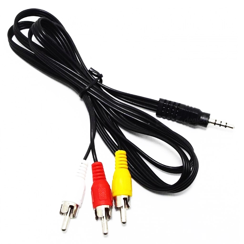 Кабель 3.5 мм - RCA Atcom Jack TRRS 3.5mm - 3RCA 1.8 m (17320