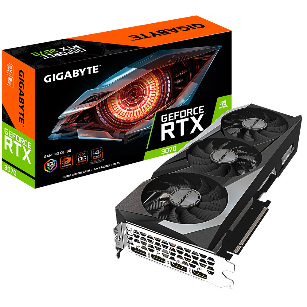 Видеокарта Gigabyte GeForce RTX 3070 Gaming OC 8G 8GB GDDR6