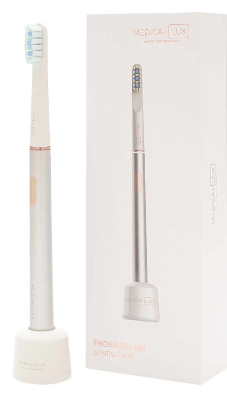 Зубна щітка електрична Medica+ Lux 10Х Portable Silver (MD-112447