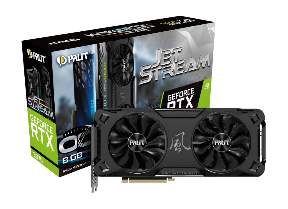 Відеокарта Palit RTX 3070 JetStream OC V1 8GB GDDR6 (NE63070T19P2
