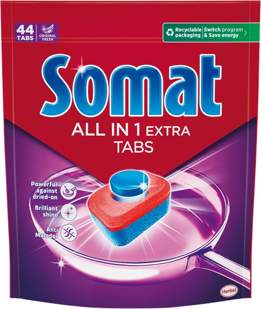 Таблетка для посудомоечной машины Somat All in 1 Extra 44 шт