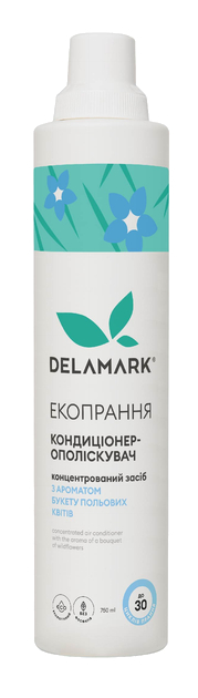 Ополіскувач для білизни DeLaMark з ароматом букету польових квітів 750 мл (4820152330550) - Фото 1