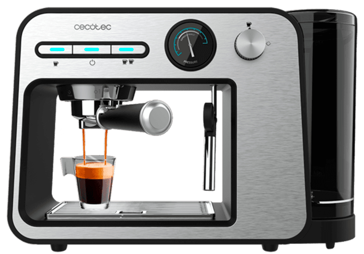Кофеварка рожковая Cecotec Cafetera Espresso Power Espresso 20 Square Pro (CCTC-01983) - Фото 1