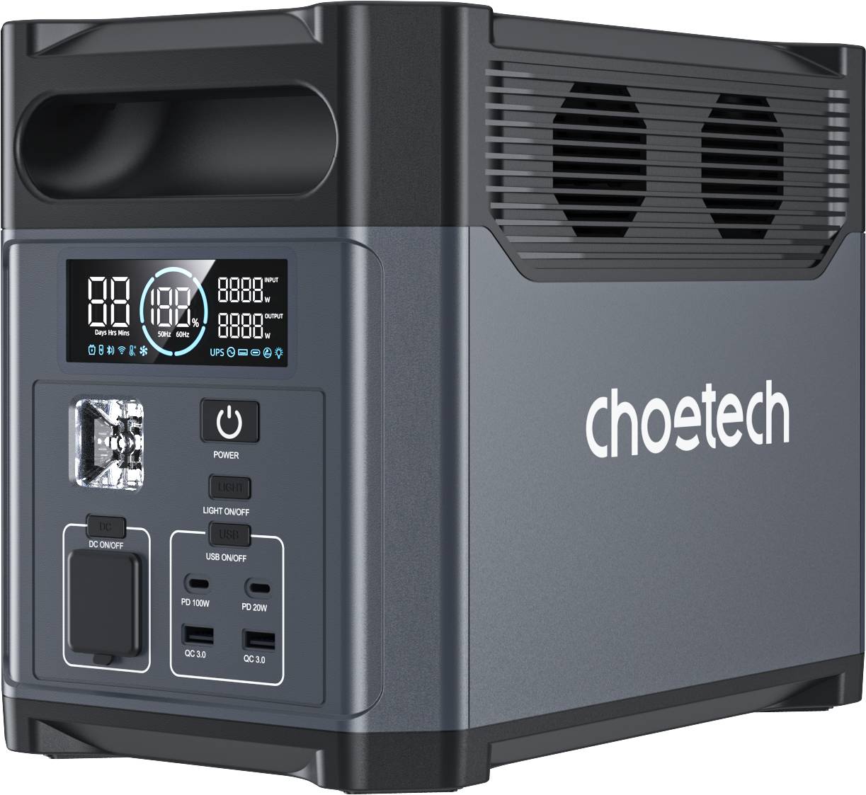 Зарядная станция универсальная Choetech BS061 1024Wh 1200w - Фото 1