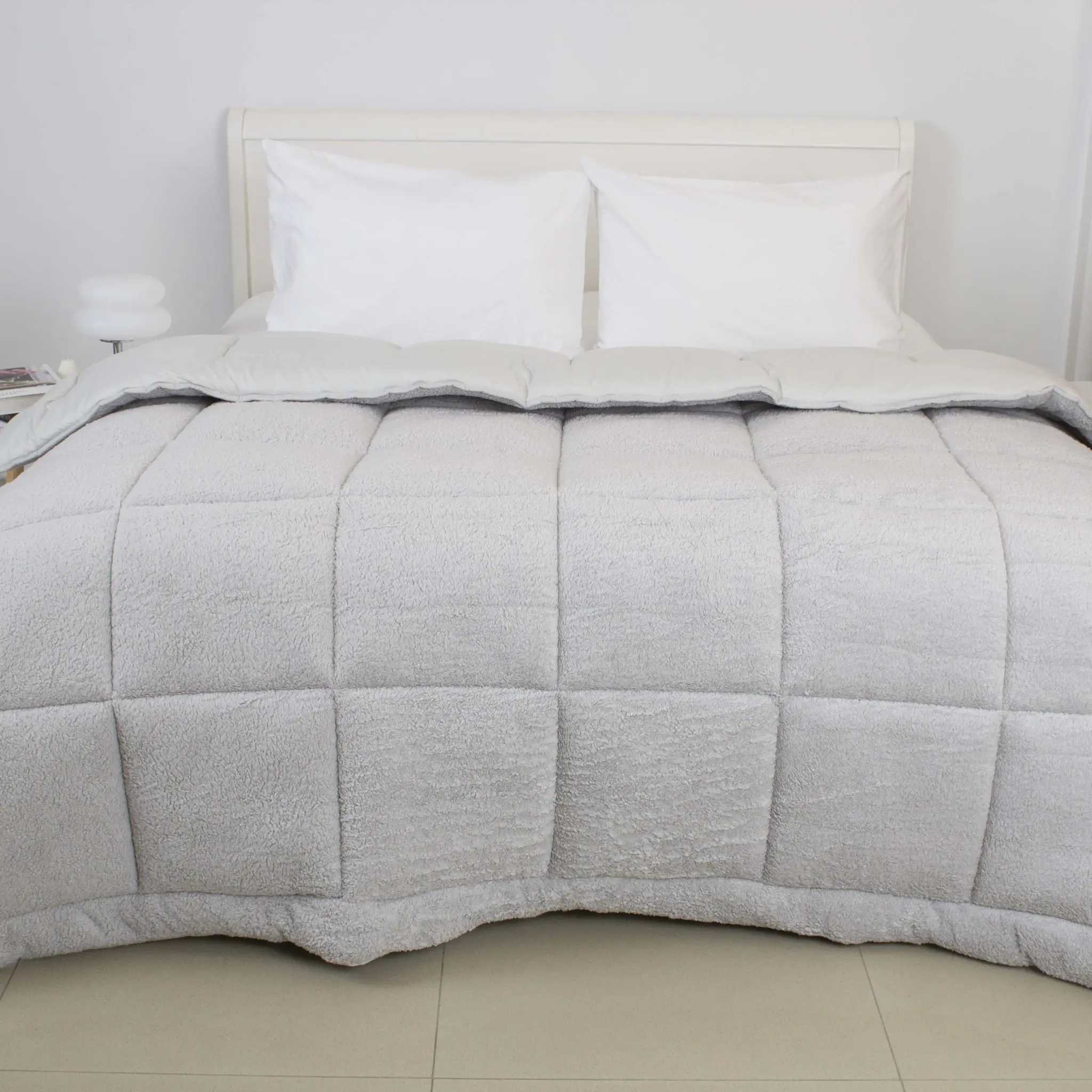 Ковдра демісезонна двоспальна євро ТЕП TEDDY 200х210 см Світло-сірий (1-05209_35051) - Фото 1