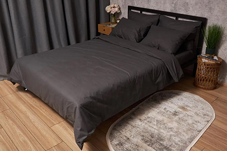 Пододеяльник двуспальный Moon&Star Бязь Gold Люкс Sweat Gray 175x210 см (MS-870000047) - Фото 1