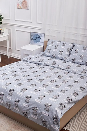 Пододеяльник двуспальный Moon&Star Бязь Gold Люкс Teddy Boy 175x210 см (MS-870000052) - Фото 1