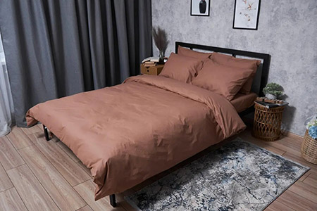 Пододеяльник двуспальный Moon&Star Бязь Gold Люкс Light Brown 175x210 см (MS-870000322) - Фото 1