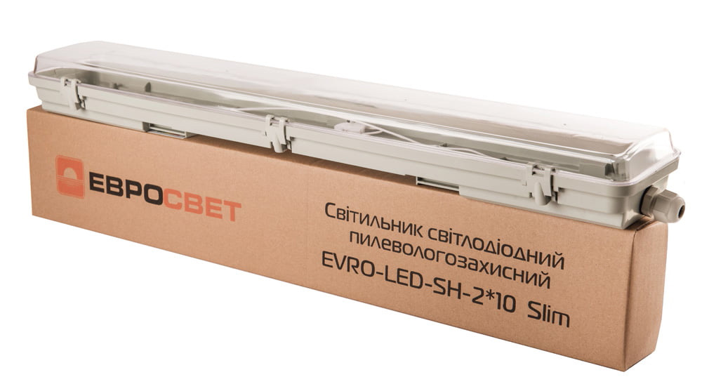 Светодиодный светильник Євросвітло промышленный 2x600мм под лампу Т8 LED-SH-2x10 IP65 Slim (000039733) - Фото 1