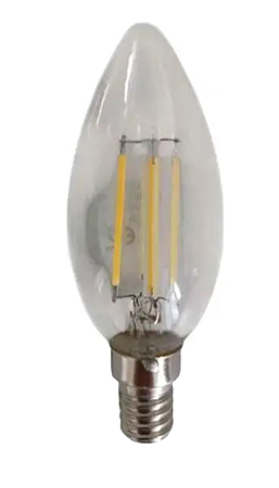 Лампочка світлодіодна SiriusStar Filament clear 4202 8W (C37-4200K-E14) - Фото 1
