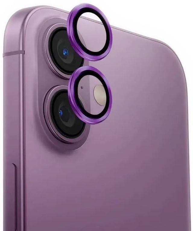 Защитное стекло для смартфона NEU Chatel Metal Frame Lens Protector Glass for iPhone 16/16 Plus Pink (Lens16Pink) - Фото 1