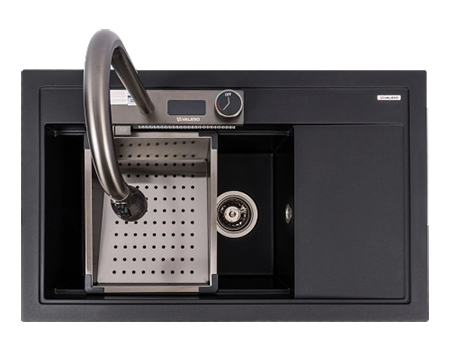 Мойка кухонная VALESO 7950 ATRUM матовая (черная) - Фото 1