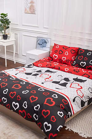 Пододеяльник двуспальный Moon&Star Бязь Gold Люкс Love Cats 175x210 см (MS-870000577) - Фото 1