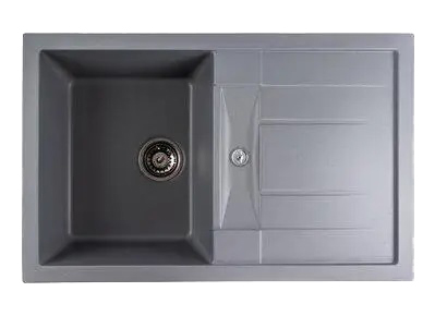 Мойка кухонная Platinum 7850 TROYA матовая Серый металлик - Фото 1