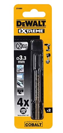 Сверло DeWALT EXTREME INDUSTRIAL COBALT HSS-CO 2 шт. (DT4960) - Фото 1