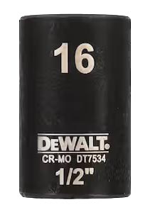 Торцевая головка DeWALT IMPACT 1/2 х 16 мм (DT7534) - Фото 1