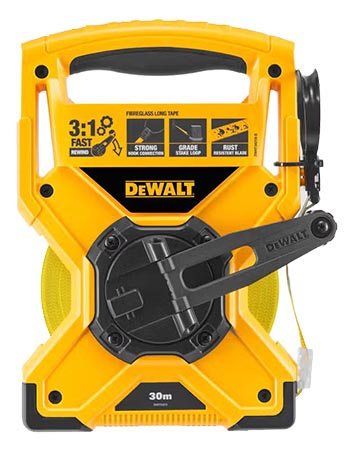 Рулетка DeWALT FIBREGLASS 30м x 19мм (DWHT34218-0) - Фото 1