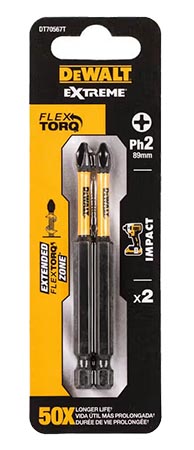 Біта для викрутки DeWALT IMPACT TORSION 2 шт. (DT70567T) - Фото 1