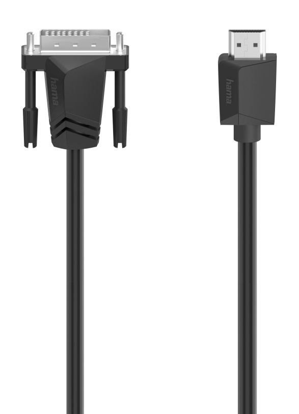 Кабель HDMI - DVI Hama DVI - HDMI Ultra HD 4K 1.50 m Black (00200715) - Фото 1