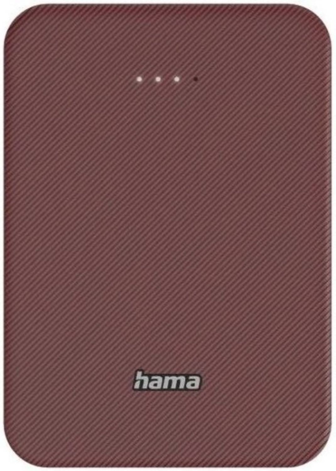 Батарея мобільна Hama 10000mAh 15W (00201714) Red