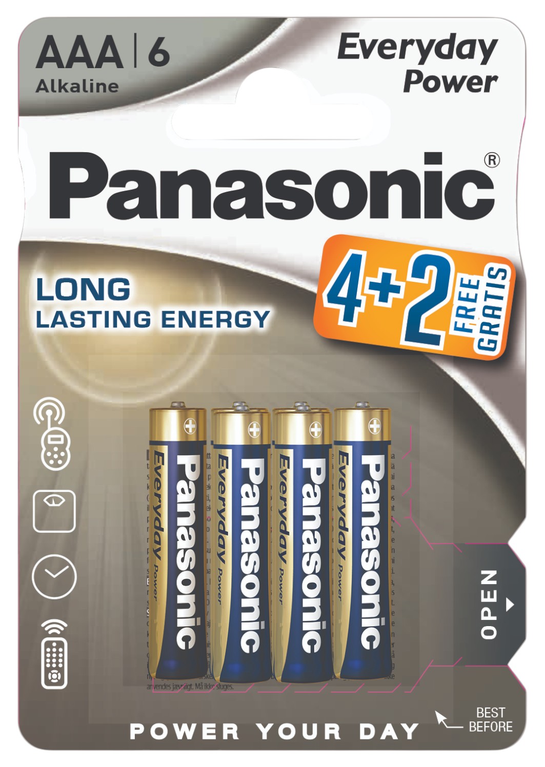 Батарейка тип AAA Panasonic Everyday Power 6 шт. (LR03REE/6B2F) - Фото 1