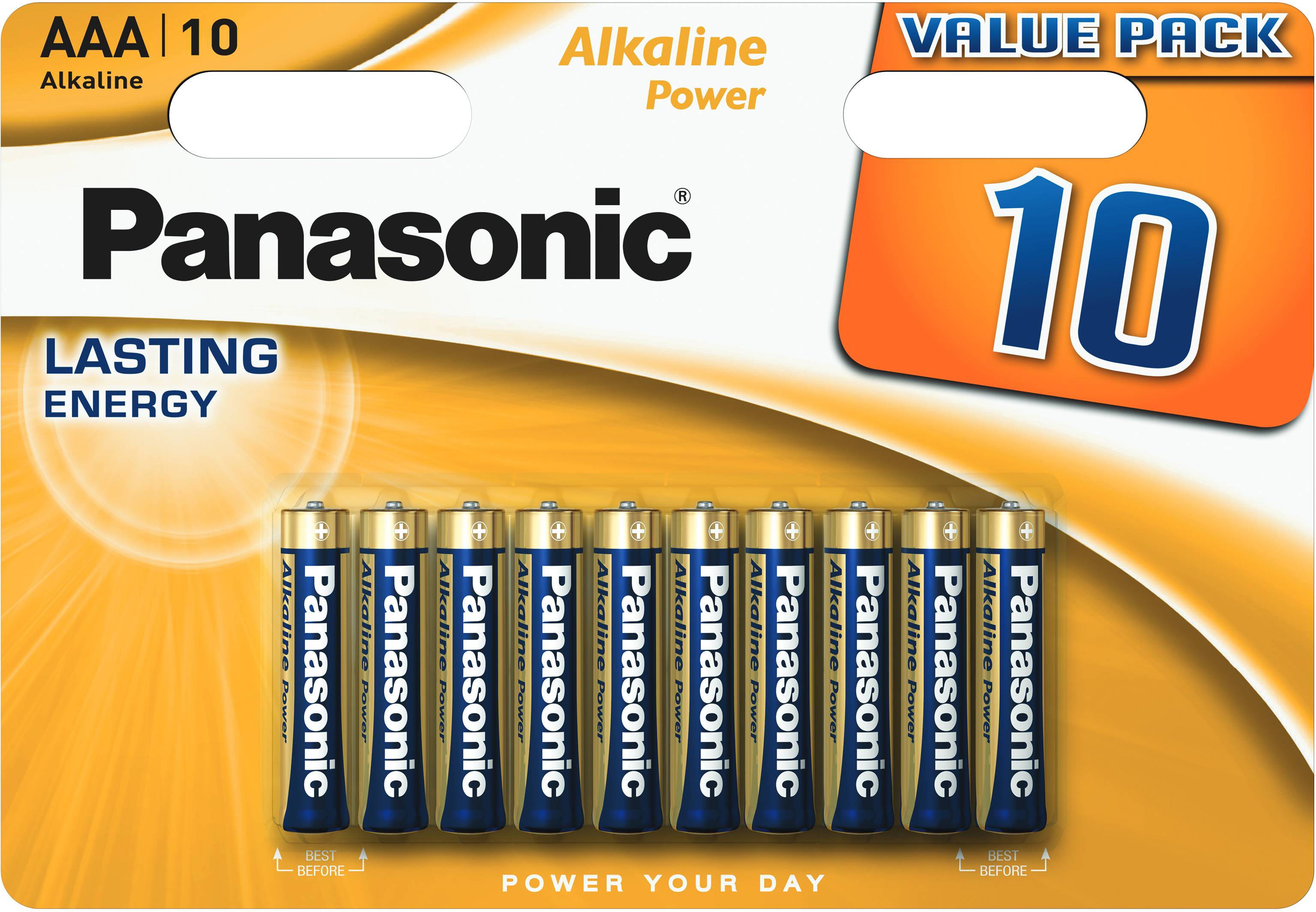 Батарейка тип AAA Panasonic ALKALINE POWER AAA BLI 10 (LR03REB/10BW) - Фото 1
