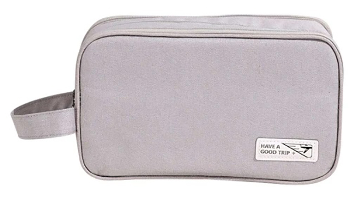 Косметичка Love You Home 25,5х10х14,5 см Серебряная (59038) - Фото 1