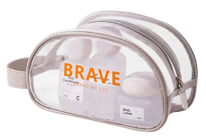 Косметичка Love You Home 21х10х12 см Серая (59050) - Фото 1