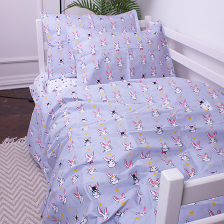 Комплект постільної білизни дитячий MirSon 143х210 см Kids Time 17-0527 Bunnies Бязь (2200007074617) - Фото 1