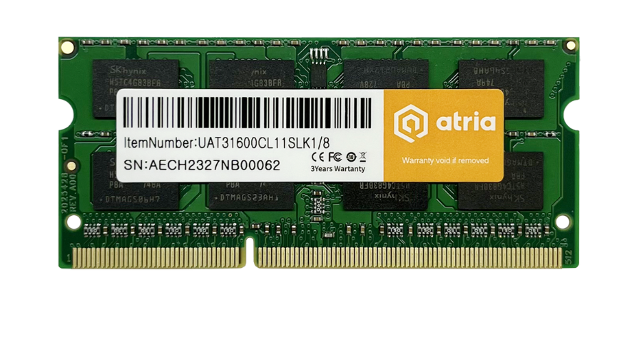 Память DDR ATRIA SO-DIMM DDR3 8/1600 (UAT31600CL11SLK1/8) - Фото 1