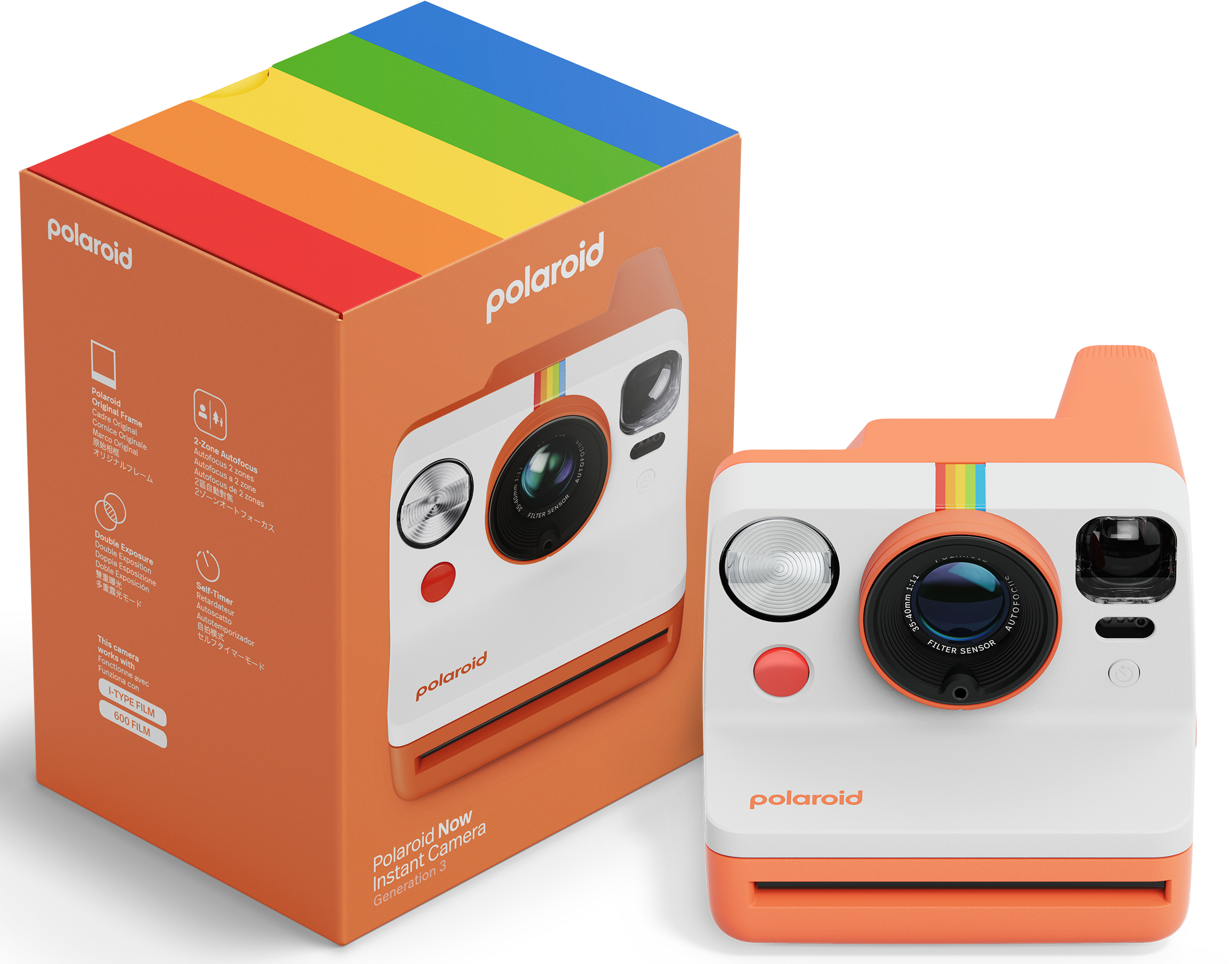 Фотокамера миттєвого друку Polaroid Now Generation 3 - Coral (9156) - Фото 1