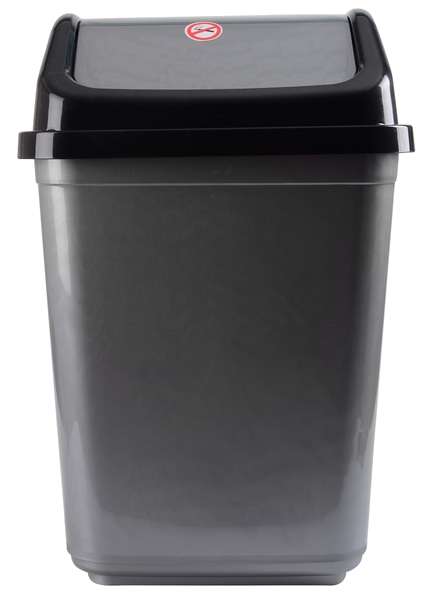 Корзина для мусора VIOLET HOUSE 0099 Grey - Black c/кр. 20 л - Фото 1