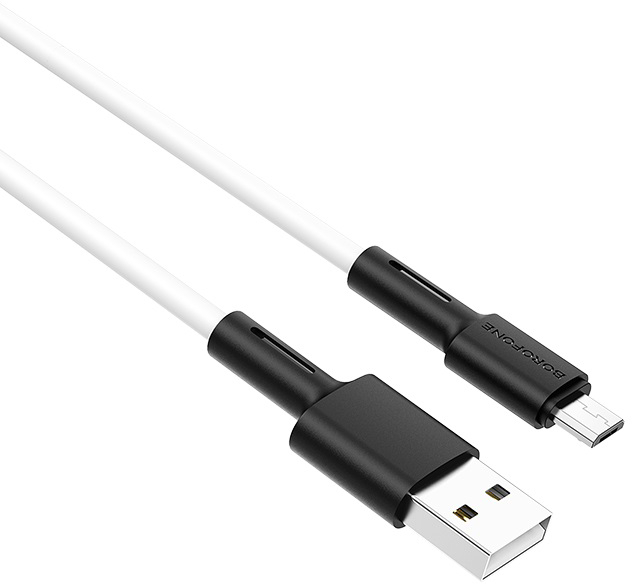Кабель синхронізації даних BOROFONE BX31 Micro White (6931474710383) - Фото 1