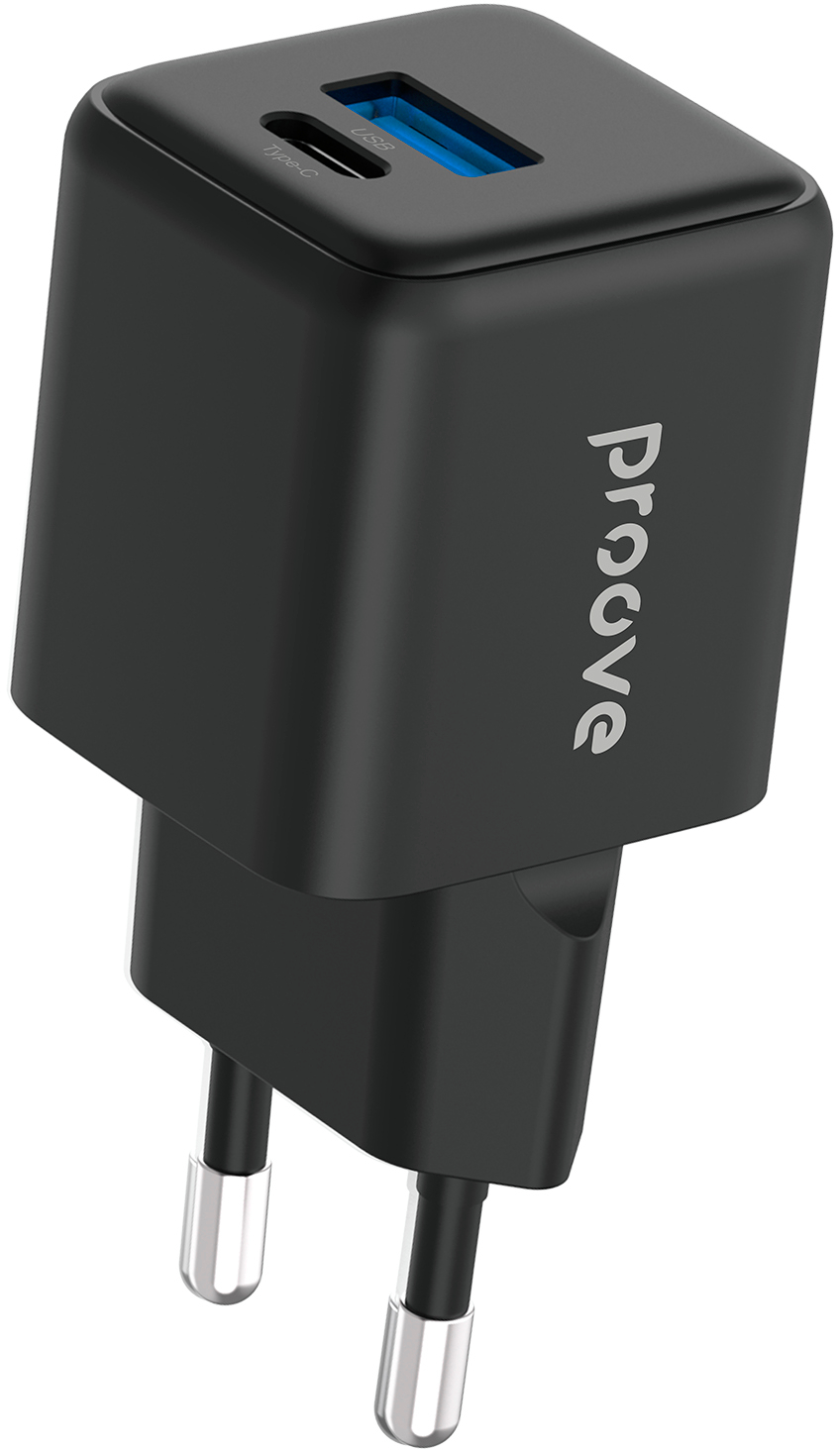 Сетевое зарядное устройство Proove Pocket GaN 25W Type-C + USB black (WCPG25111201) - Фото 1