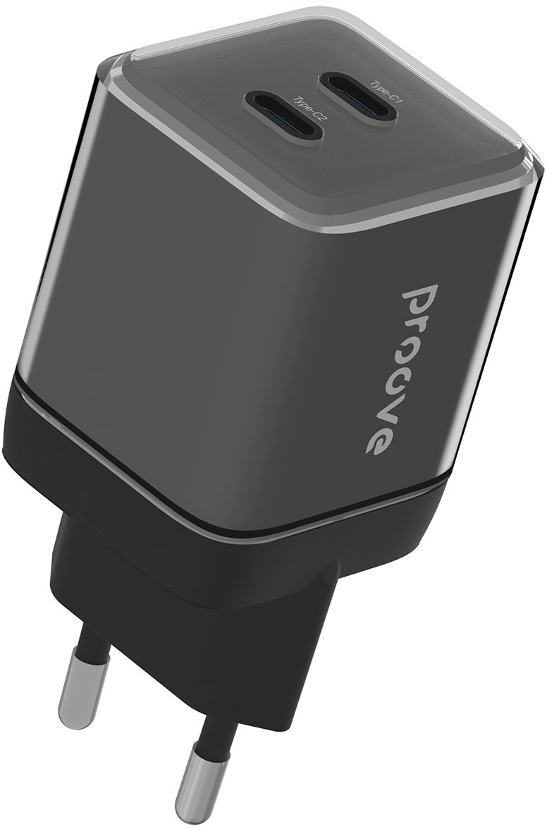 Сетевое зарядное устройство Proove Pure GaN Max 67W (Type-C + Type-C) Black (WCPU67022201) - Фото 1