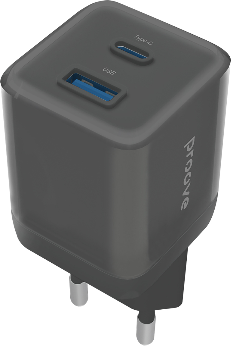 Сетевое зарядное устройство Proove Pure GaN Plus 30W Type-C + USB black (WCPU30111201) - Фото 1