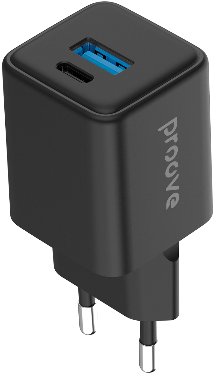Сетевое зарядное устройство Proove Pocket GaN 30W (Type-C + USB) black (WCPG30110001) - Фото 1