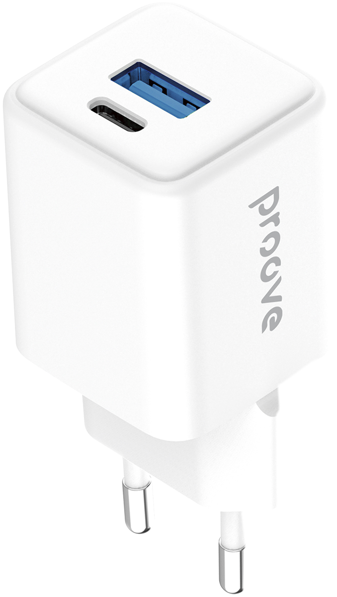 Сетевое зарядное устройство Proove Pocket GaN 30W (Type-C + USB) white (WCPG30110002) - Фото 1