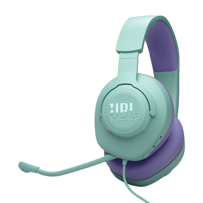 Гарнитура проводная игровая JBL Quantum 100M2 Cyan (JBLQTUM100M2CYN) - Фото 1