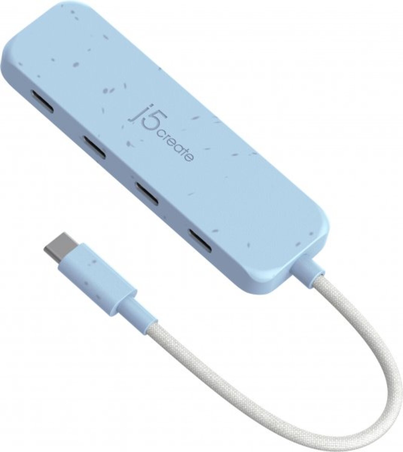 Хаб USB J5create USB 3.2 USB-С 4 USB-С Fresh Cyan (JCH345EC-N) - Фото 1