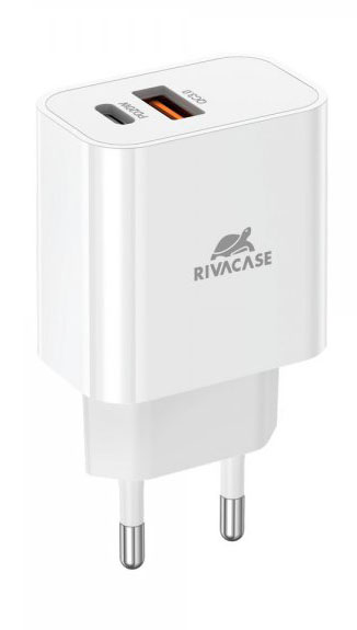 Сетевое зарядное устройство RIVACASE 1 USB Type-C White (PS4102 W00) - Фото 1