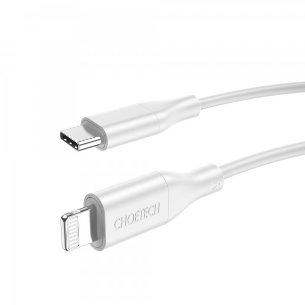 Кабель синхронизации данных Choetech USB 2.0 Power Delivery (PD) C-тато/Lightning 1m (IP0040-WH) - Фото 1