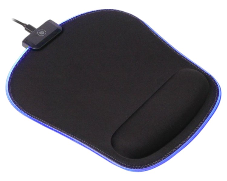 Коврик для мыши игровой Maxxter MMP-LEDPAD-BK - Фото 1
