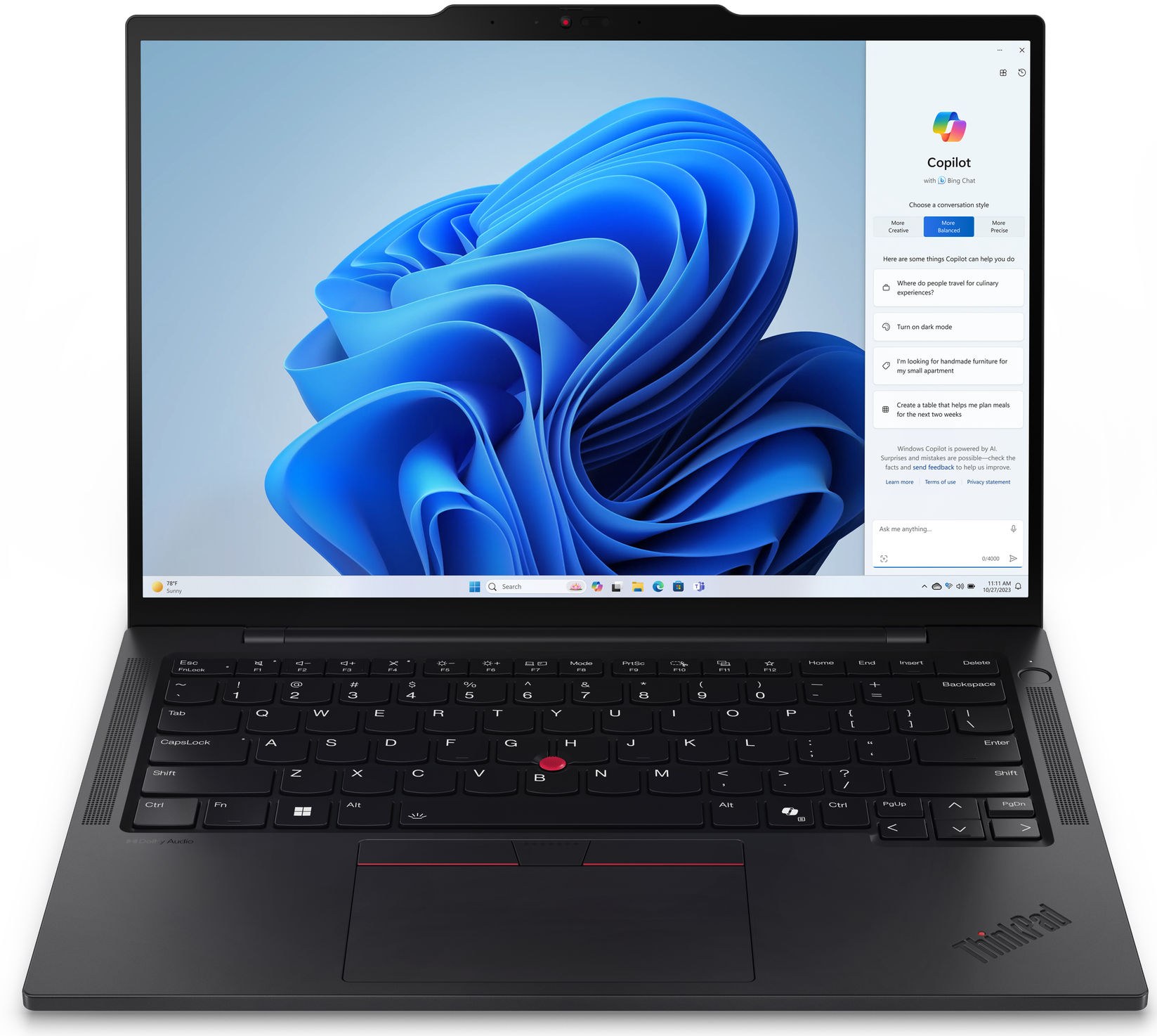 Ноутбук Lenovo ThinkPad T14s G5 T (21LS002DRA) Black - Фото 1